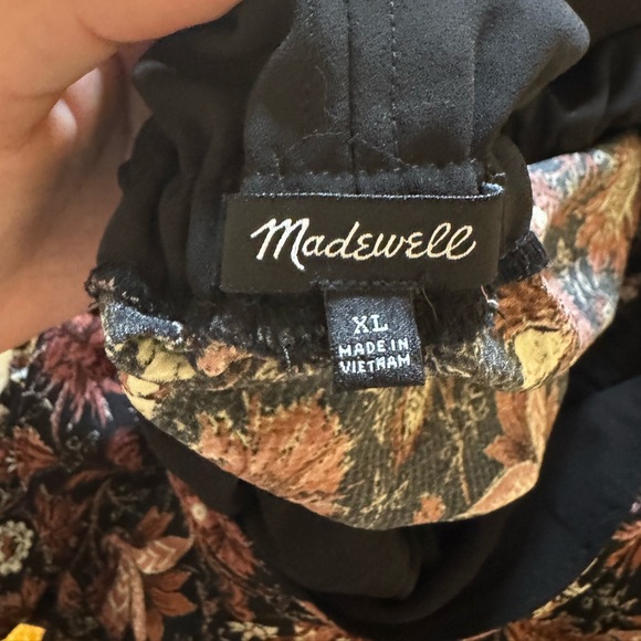 Madewell Deep-V Ruffled Jumpsuit in Pampas Blooms XL - Picture 4 of 7